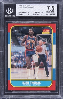 1986-87 Fleer #109 Isiah Thomas Rookie Card – BGS NM+ 7.5